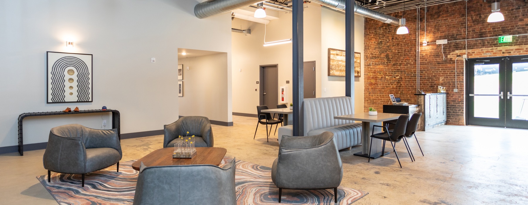 indoor lounge area with soft seating