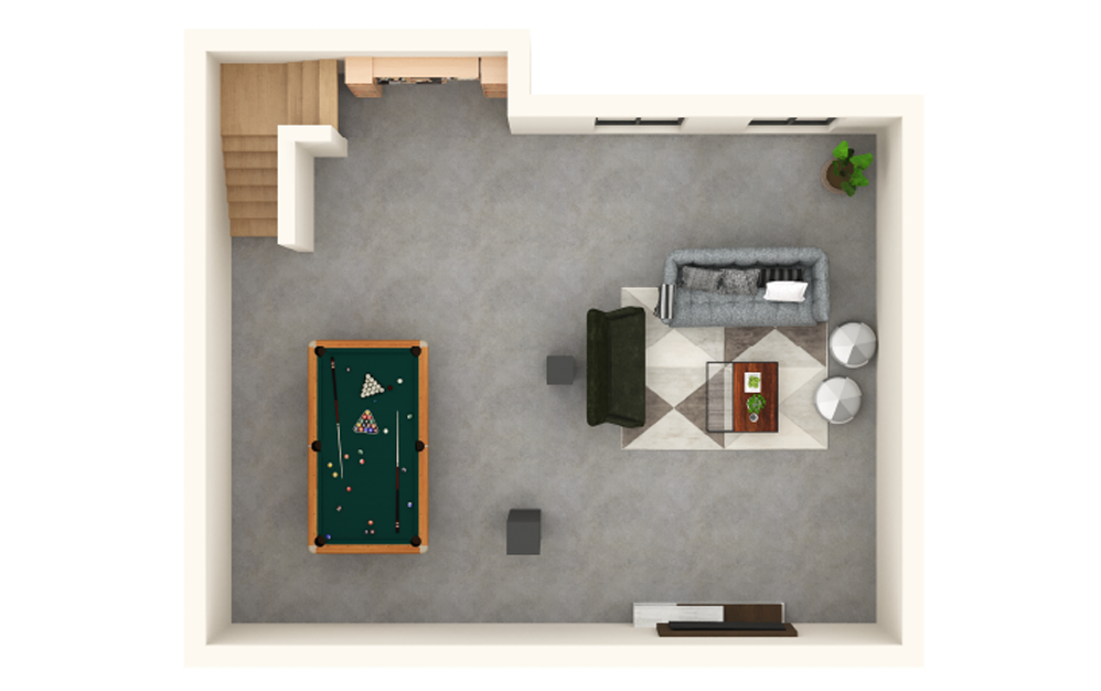 Mayo - 1 bedroom floorplan layout with 1 bath and 1325 square feet. (Floor 2)